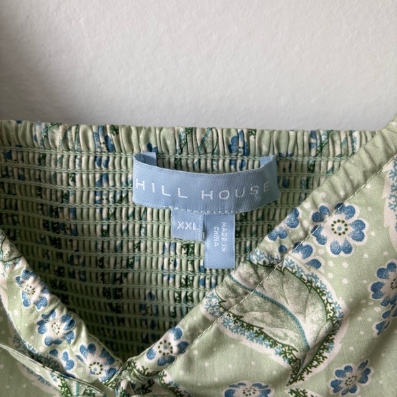 Hill House Home Ophelia Dress Eucalyptus Floral Green Midi Dress Cottagecore - Picture 6 of 14